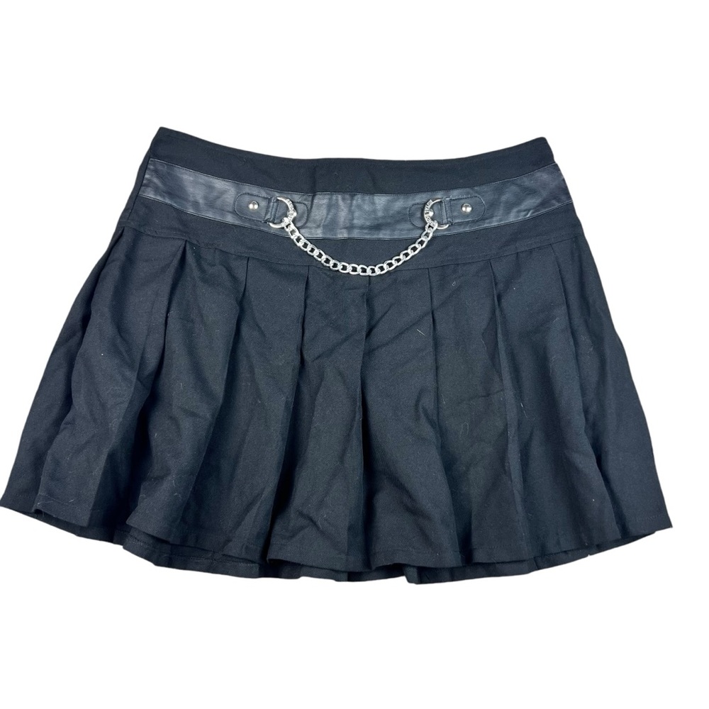 Royal Bones women’s black pleated gothic skirt Emo SZ‎ XL
